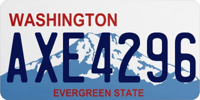 WA license plate AXE4296