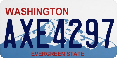 WA license plate AXE4297