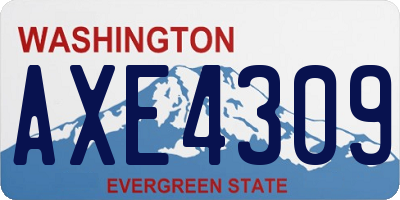 WA license plate AXE4309