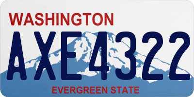 WA license plate AXE4322