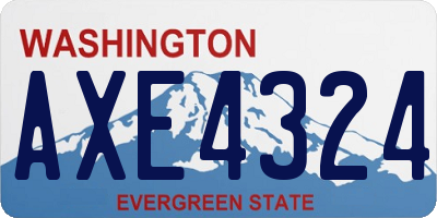 WA license plate AXE4324