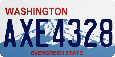 WA license plate AXE4328