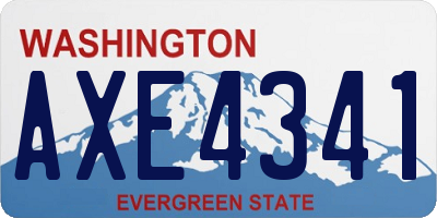 WA license plate AXE4341