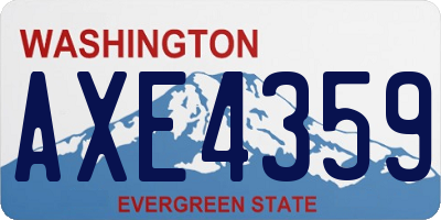 WA license plate AXE4359