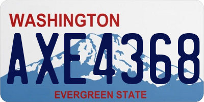 WA license plate AXE4368