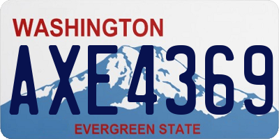 WA license plate AXE4369