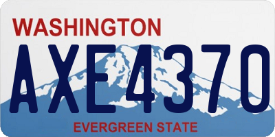 WA license plate AXE4370