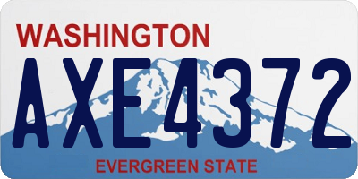 WA license plate AXE4372