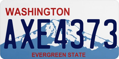 WA license plate AXE4373