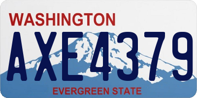 WA license plate AXE4379