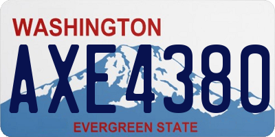 WA license plate AXE4380