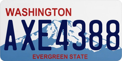 WA license plate AXE4388
