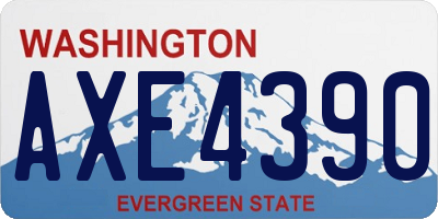WA license plate AXE4390
