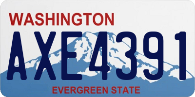 WA license plate AXE4391