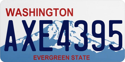WA license plate AXE4395