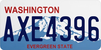WA license plate AXE4396