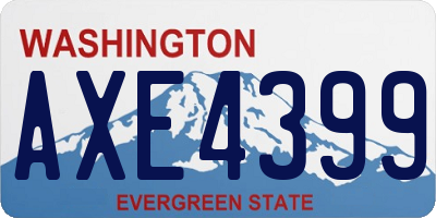 WA license plate AXE4399