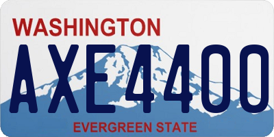 WA license plate AXE4400