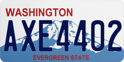WA license plate AXE4402
