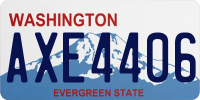 WA license plate AXE4406