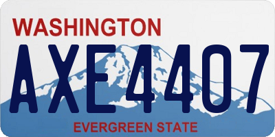 WA license plate AXE4407