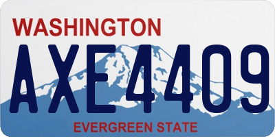 WA license plate AXE4409