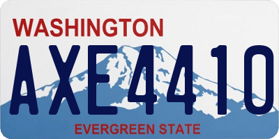 WA license plate AXE4410