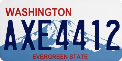 WA license plate AXE4412