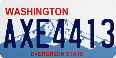 WA license plate AXE4413