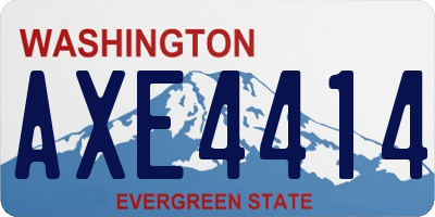 WA license plate AXE4414