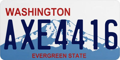 WA license plate AXE4416