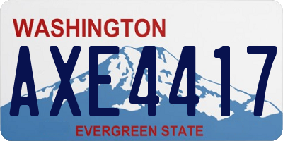 WA license plate AXE4417