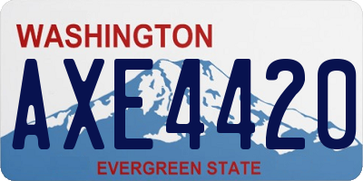 WA license plate AXE4420