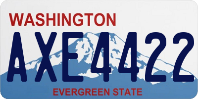 WA license plate AXE4422