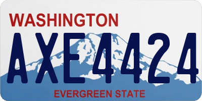 WA license plate AXE4424
