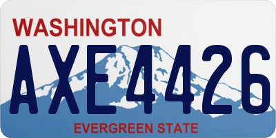 WA license plate AXE4426
