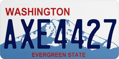 WA license plate AXE4427