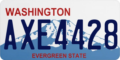 WA license plate AXE4428