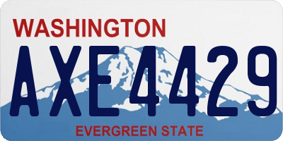 WA license plate AXE4429