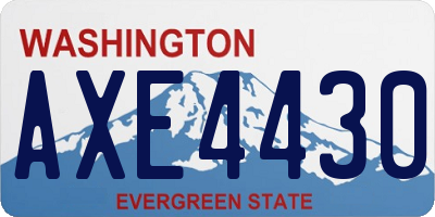 WA license plate AXE4430