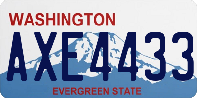 WA license plate AXE4433