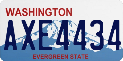 WA license plate AXE4434