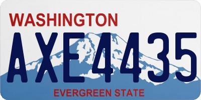 WA license plate AXE4435