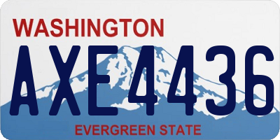 WA license plate AXE4436