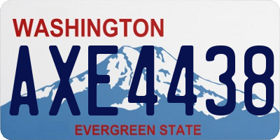 WA license plate AXE4438