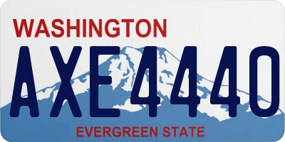 WA license plate AXE4440