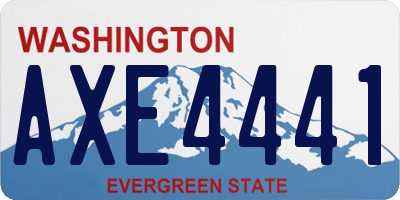 WA license plate AXE4441