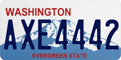 WA license plate AXE4442