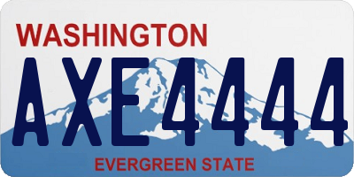 WA license plate AXE4444