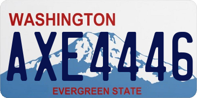 WA license plate AXE4446